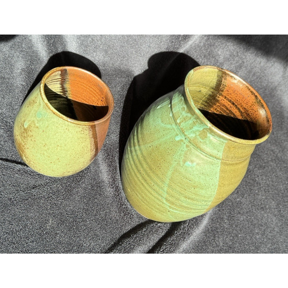 Wilson Creek Ceramic Pottery Signed Vase Set of 2 WI - Picture 12 of 14